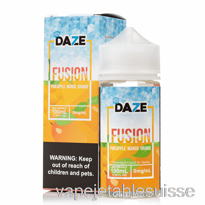 Vape Suisse Ananas Glacé Mangue Orange - 7 Daze Fusion - 100ml 0mg